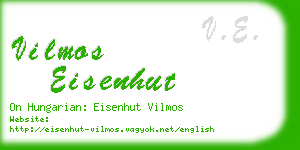 vilmos eisenhut business card